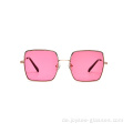 Heiße Verkaufen beste Linsen hochwertige quadratische rosa Auge Sonnenbrille
